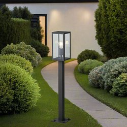 Obrázek pro produkt Sloupkové svítidlo PALETTO MIRAGE antracit, 1xE27, IP44, 86 x 13 x 13 cm - FANEUROPE