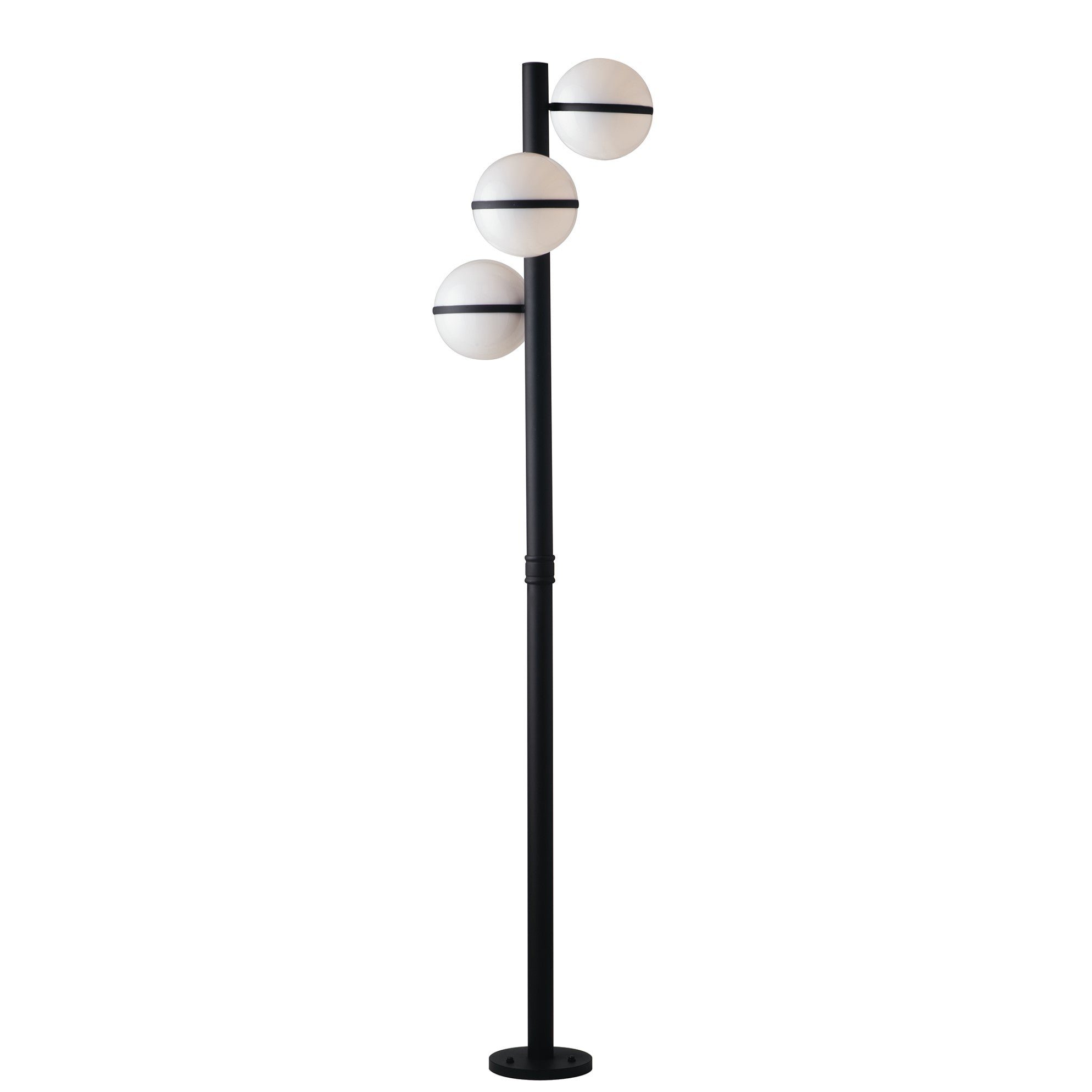 FAN LANT-ORBIT/P3 Sloupkové svítidlo PALO ORBIT černá, 3xE27, IP44, 220,5 x 44,5 cm - FANEUROPE