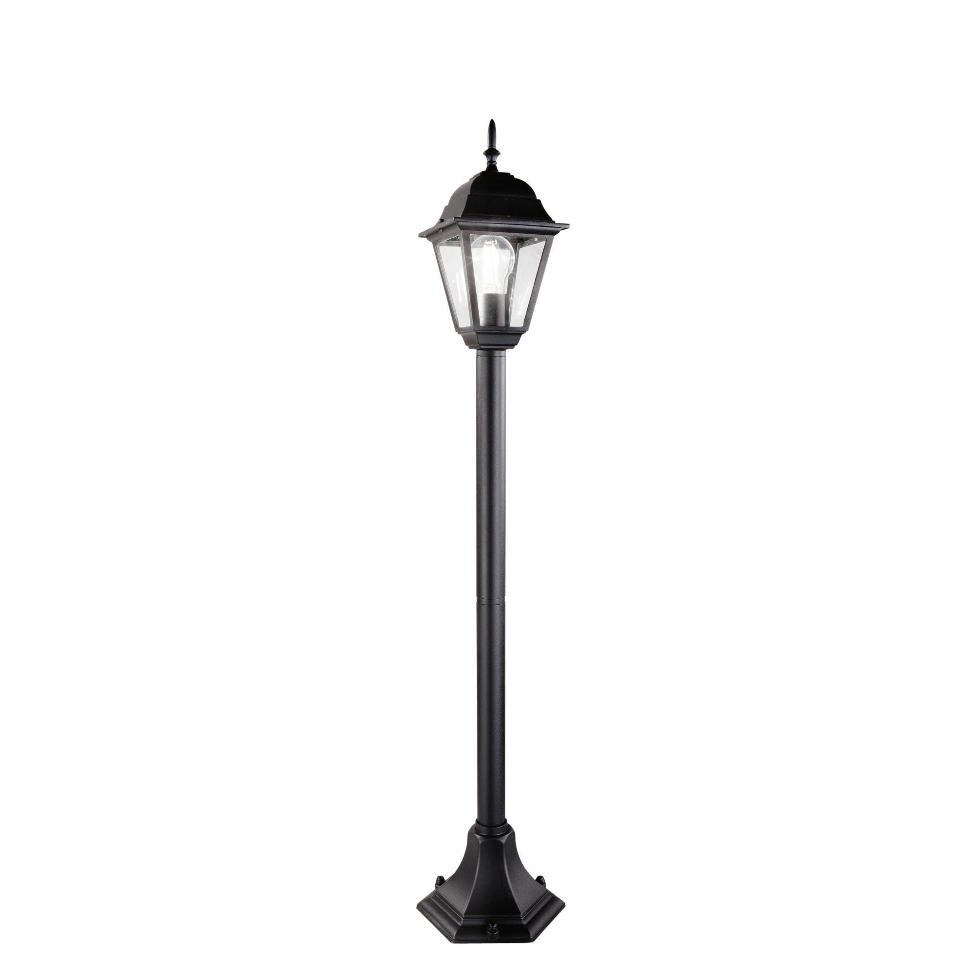 FAN LANT-ROMA/P1 Sloupkové svítidlo PALETTO ROMA černá, 1xE27, IP44, 104 x 14,6 x 14,6 cm - FANEUROPE