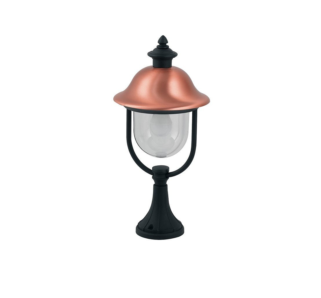 FAN LANT-VENEZIA-L1 Venkovní svítidlo LUME VENEZIA černá/měď, 1xE27, IP44, 25 x 53,8 cm - FANEUROPE