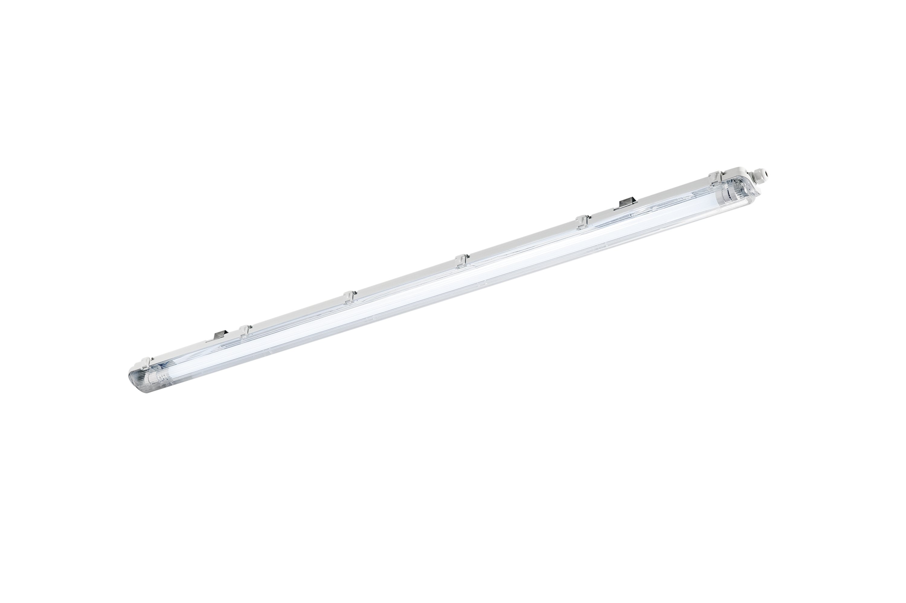 FAN LED-ATLANTIC-1XT8-120 Vodotěsné stropní svítidlo Atlantic Silver LED 1xT8 (zářivka v ceně), IP65, délka 120 cm - FANEUROPE