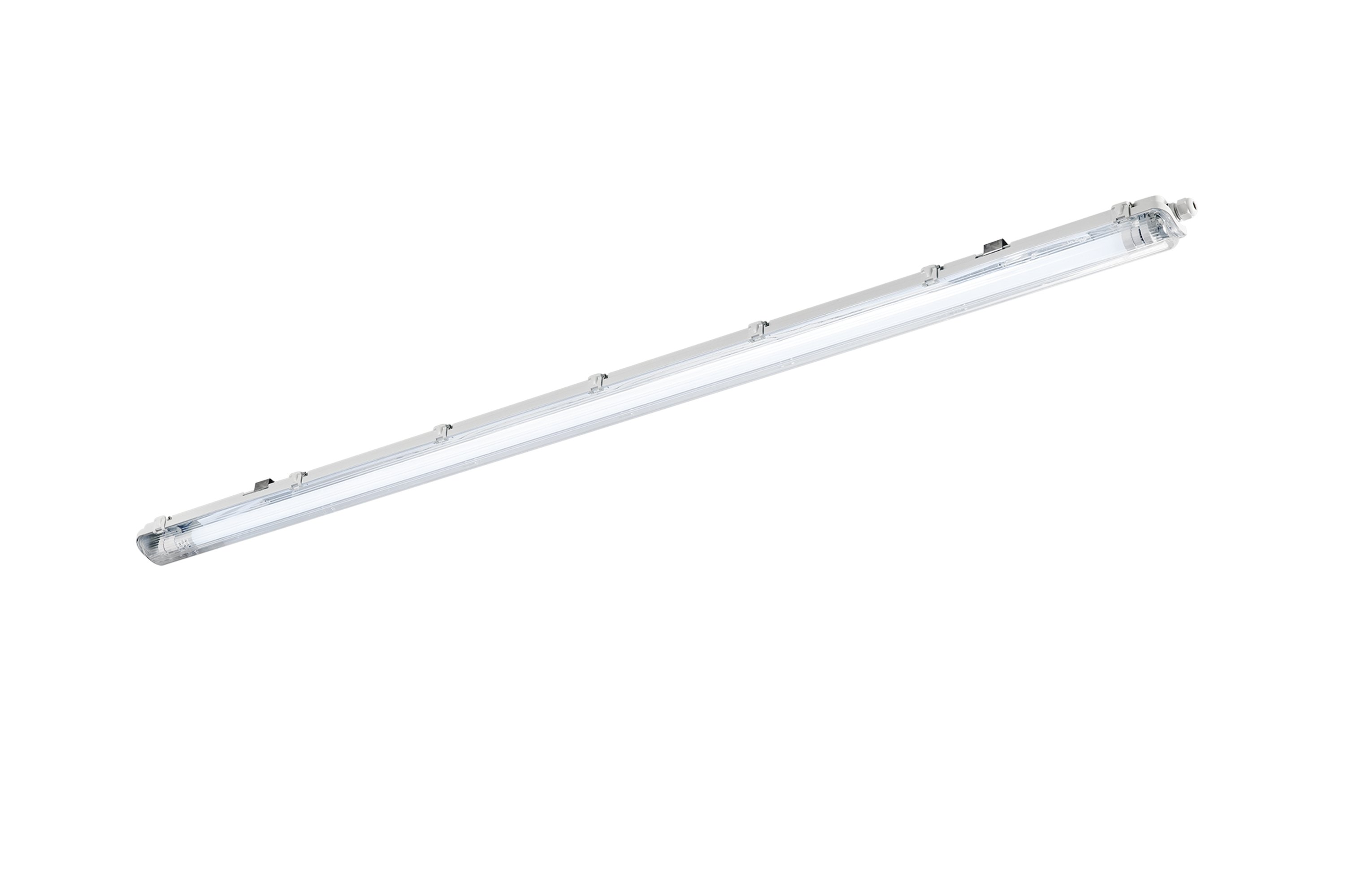 FAN LED-ATLANTIC-1XT8-150 Vodotěsné stropní svítidlo Atlantic Silver LED 1xT8 (zářivka v ceně), IP65, délka 150 cm - FANEUROPE