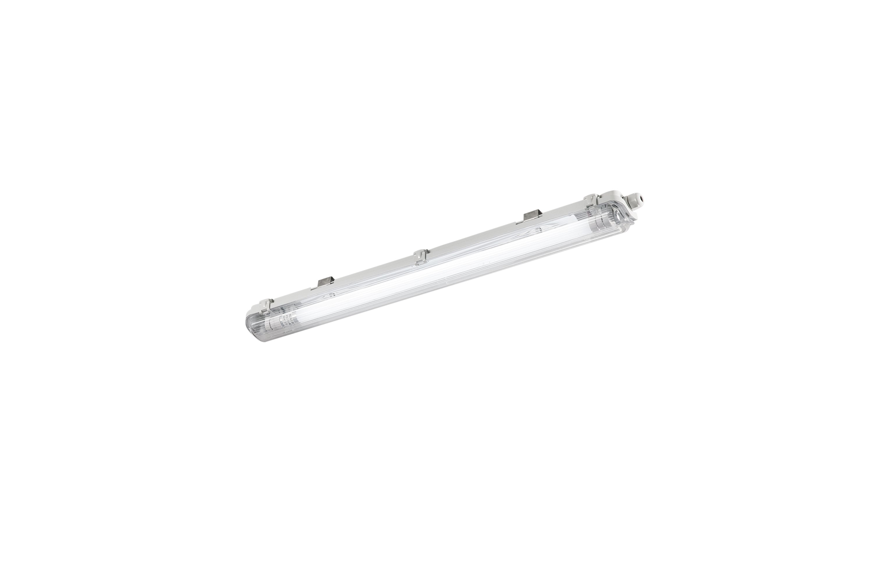 FAN LED-ATLANTIC-1XT8-60 Vodotěsné stropní svítidlo Atlantic Silver LED 1xT8 (zářivka v ceně), IP65, délka 60 cm - FANEUROPE