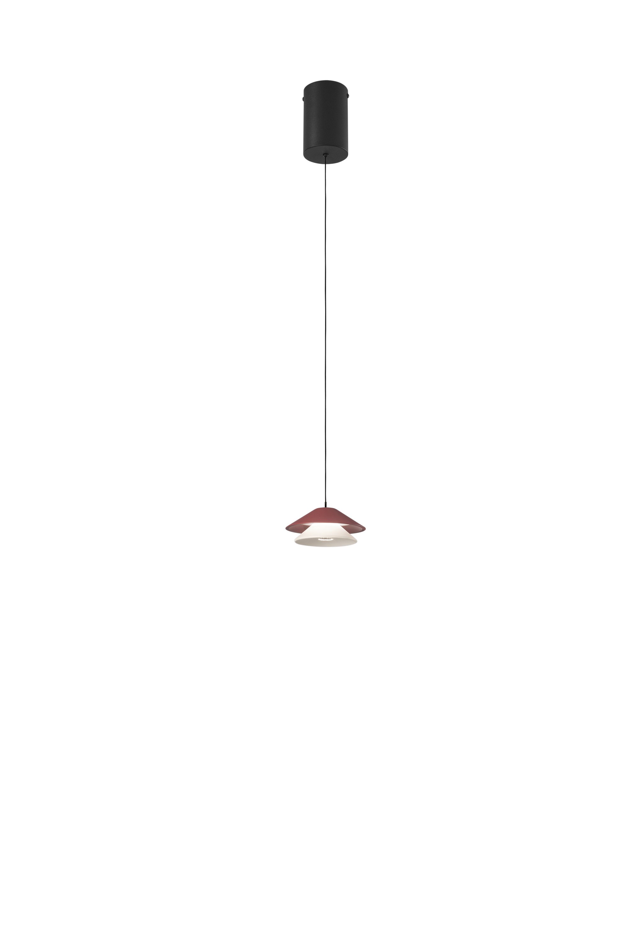 FAN LED-ATREO-S13-ROS Závěsné LED svítidlo Atreo červeno-béžový kov/hliník, 5 W, 3000 K, průměr 13 x dl. 200 cm - FANEUROPE