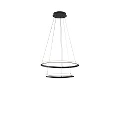 Obrázek pro produkt Závěsné LED svítidlo Axis černá, 31 W, 3360 lm, CCT + RGB, digitální s dálkovým ovladačem, formát 60/40 x 150 cm - FANEUROPE