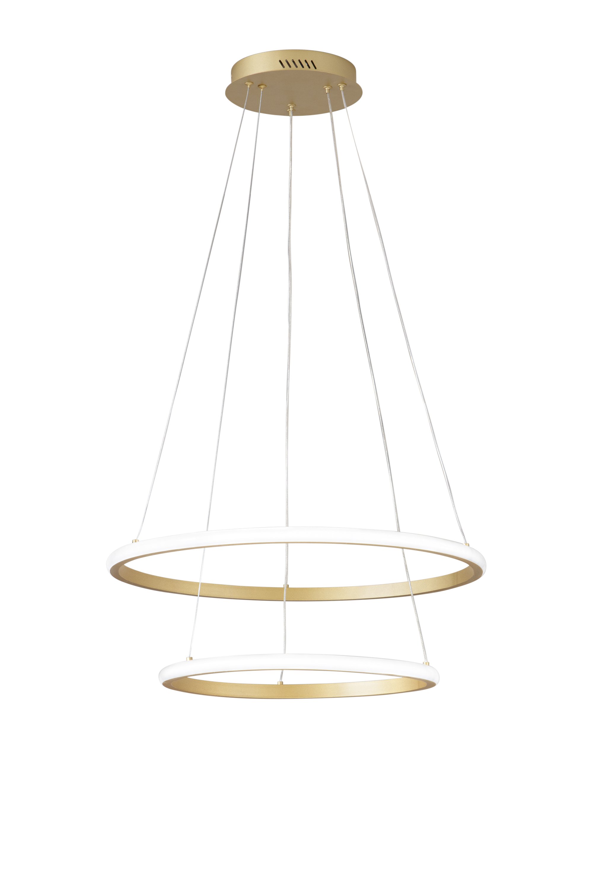 FAN LED-AXIS-S6040-SPI-ORO Závěsné LED svítidlo Axis zlatá, 31 W, 3360 lm, CCT + RGB, digitální s dálkovým ovladačem, formát 60/40 x 150 cm - FANEUROPE