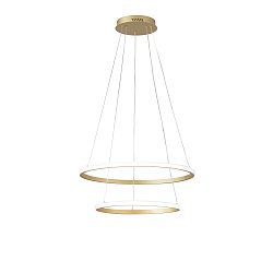 Obrázek pro produkt Závěsné LED svítidlo Axis zlatá, 31 W, 3360 lm, CCT + RGB, digitální s dálkovým ovladačem, formát 60/40 x 150 cm - FANEUROPE