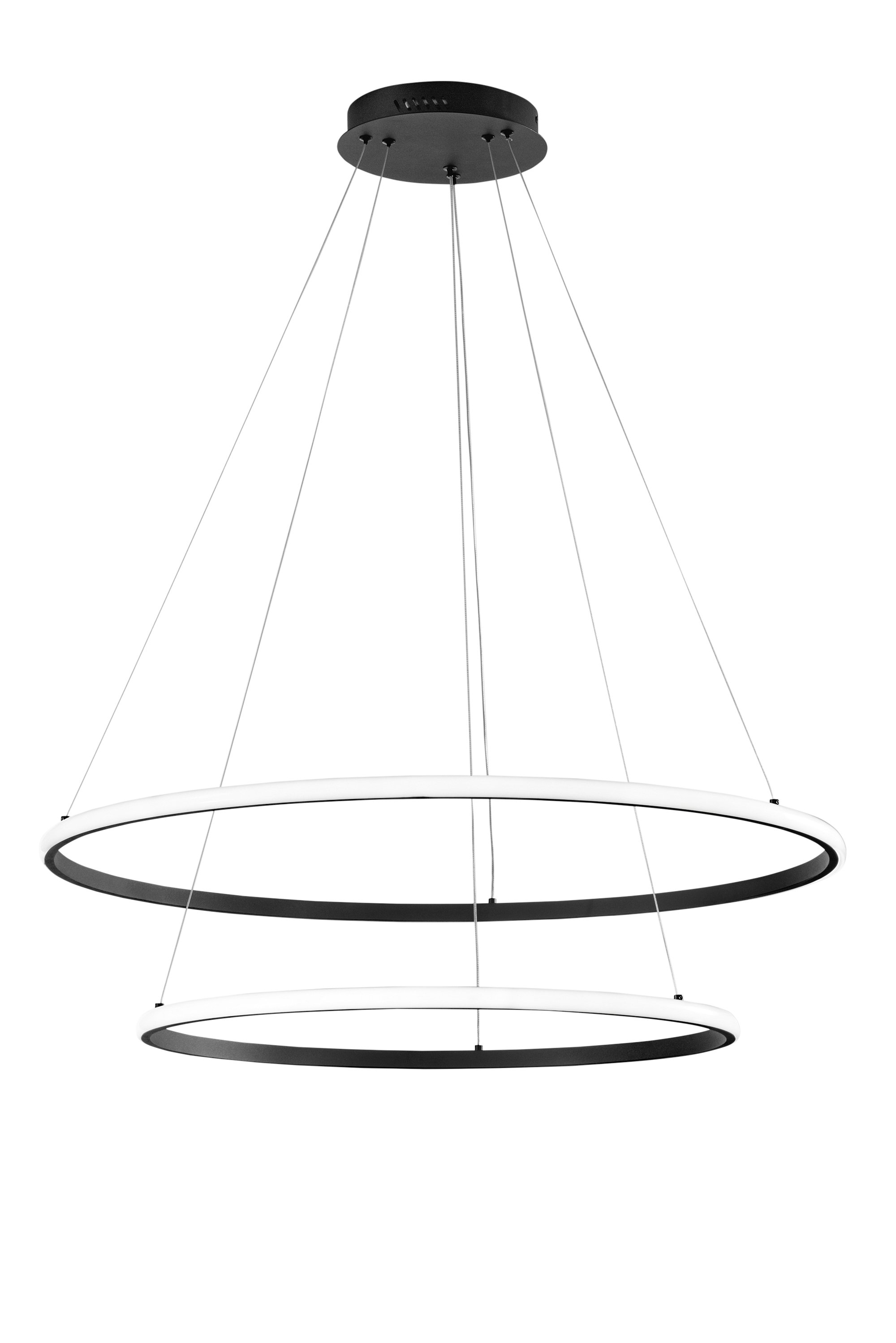 FAN LED-AXIS-S8060-NER Závěsné LED svítidlo Axis černá, 70 W, 6850 lm, CCT, 80/60 x 150 cm - FANEUROPE