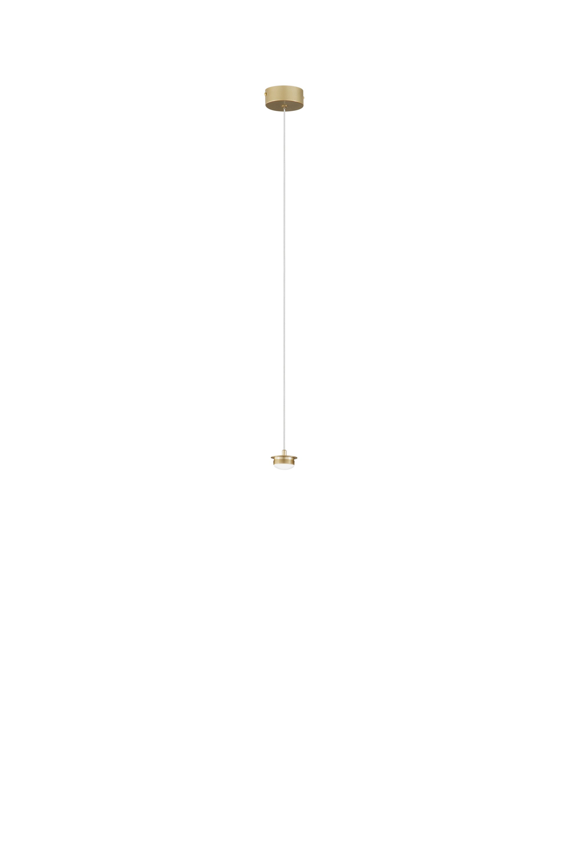 FAN LED-BASE-S-R1-ORO Kovová konstrukce zlatá pro závěsnou montáž s integrovaným LED bodovým světlem 4 W, kabel pr. 8 cm, nastavitelná délka 2 m, komp - FANEUROPE