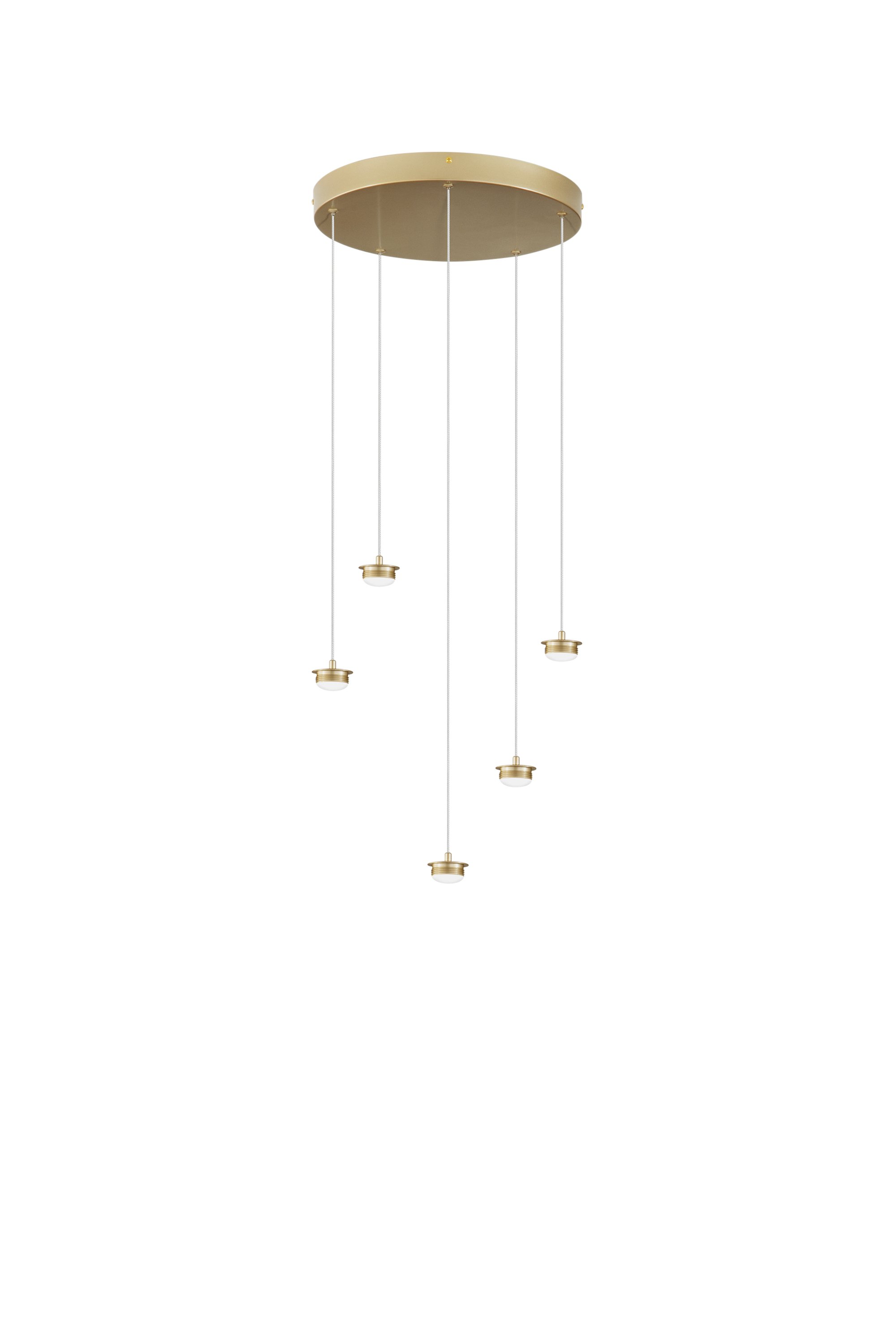 FAN LED-BASE-S-R5-ORO Konstrukce zlatá kovová závěsná konstrukce s integrovaným LED světelným bodem 20 W a kabelem pr. 35 cm x výška 210 cm, nastavite - FANEUROPE