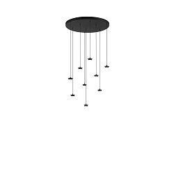 Obrázek pro produkt Konstrukce černá kovová závěsná konstrukce s integrovaným LED světelným bodem 27 W, průměr 60 cm x výška 192,5 cm, nastavitelný - FANEUROPE
