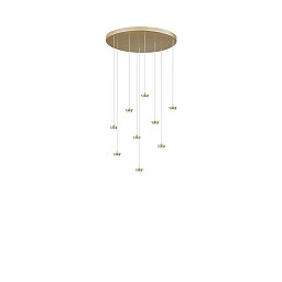 Obrázek pro produkt Konstrukce zlatá kovová závěsná konstrukce s integrovaným LED světelným bodem 27 W, průměr 60 cm x výška 192,5 cm, nastavitelný  - FANEUROPE