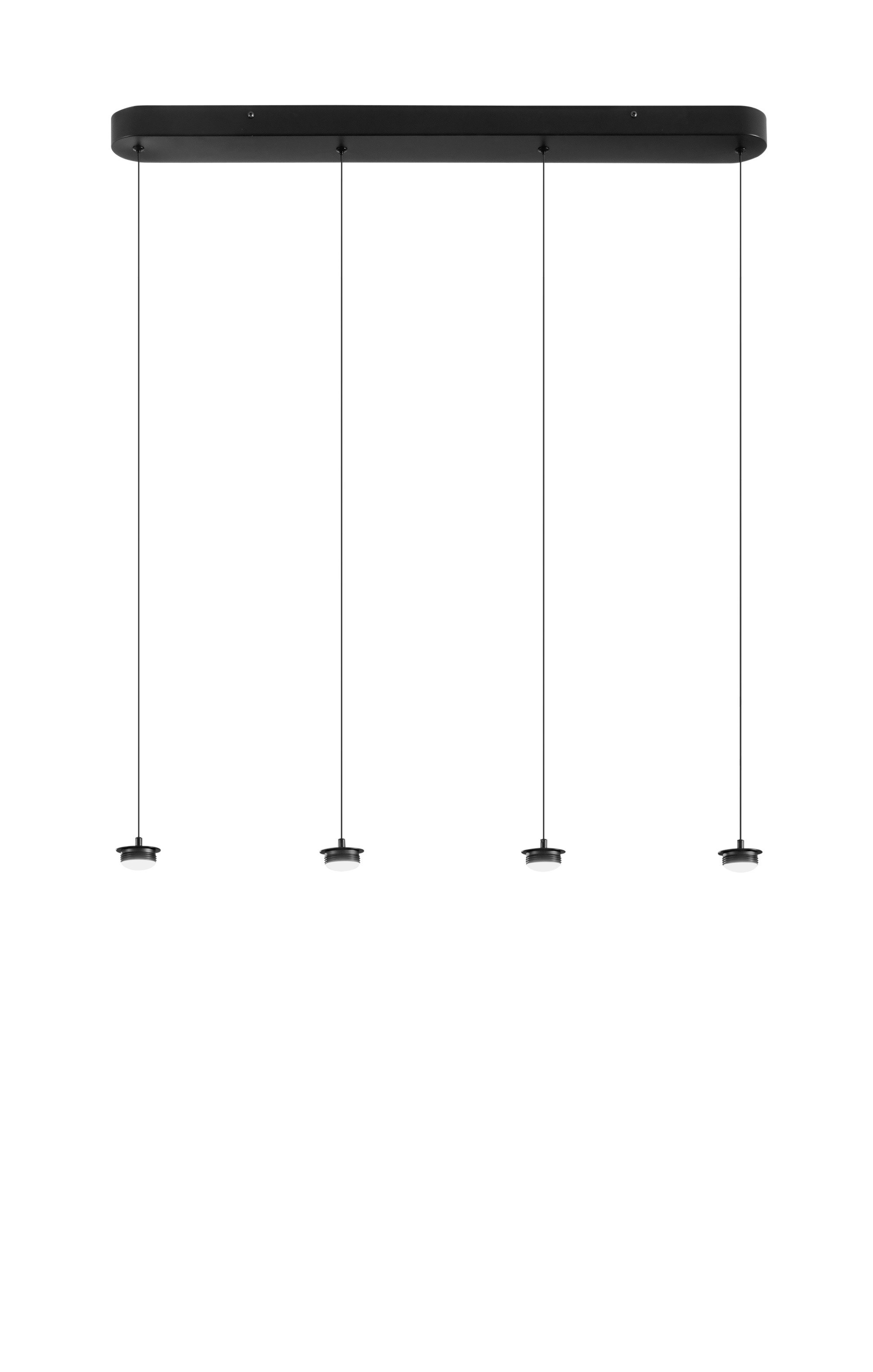 FAN LED-BASE-S-RT4-NER Konstrukce matná černá kovová závěsná konstrukce s integrovaným LED světelným bodem 14 W a kabelem 80 x 80 x 200 cm, nastaviteln - FANEUROPE