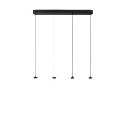 Obrázek pro produkt Konstrukce matná černá kovová závěsná konstrukce s integrovaným LED světelným bodem 14 W a kabelem 80 x 80 x 200 cm, nastaviteln - FANEUROPE