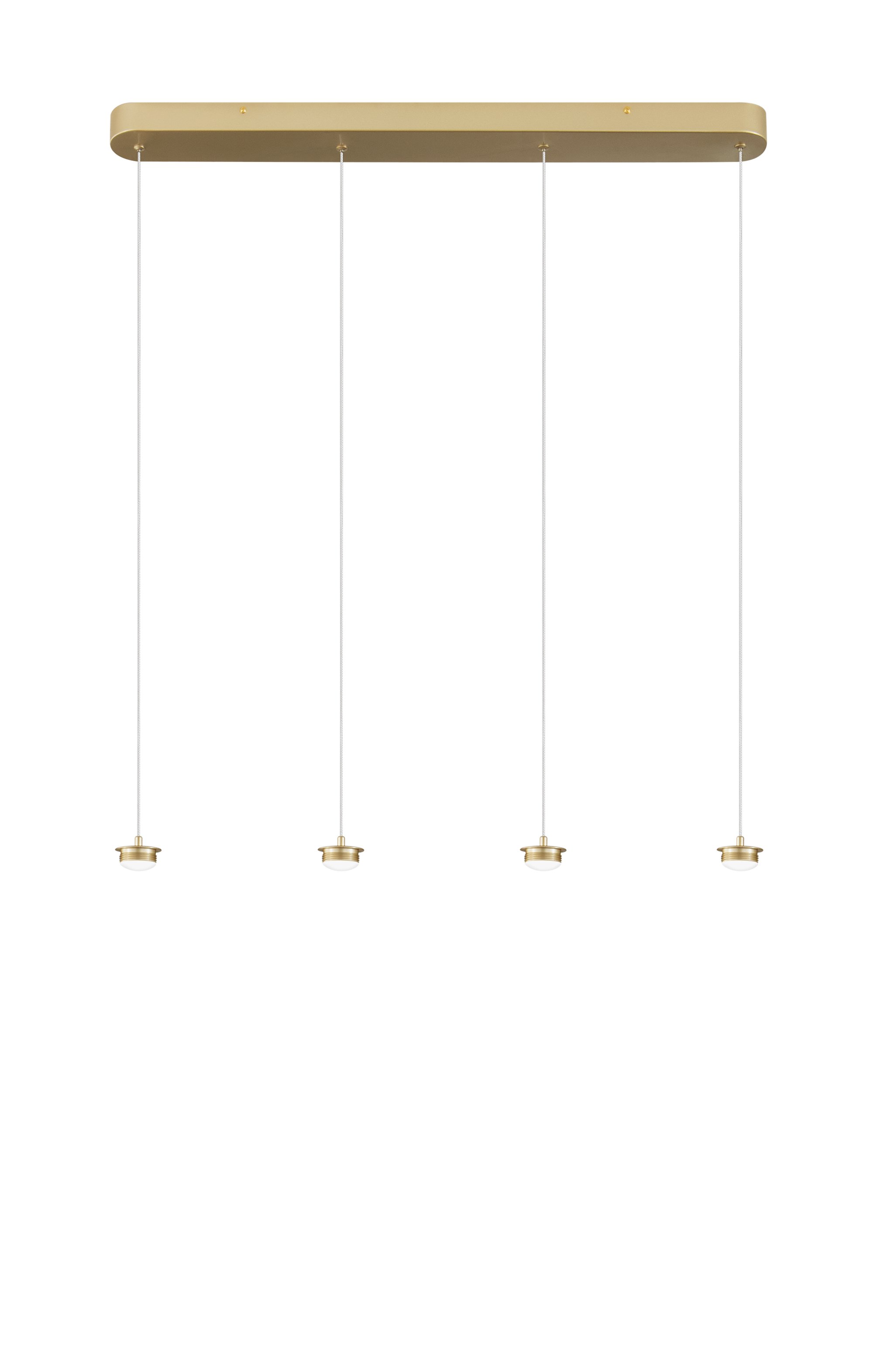 FAN LED-BASE-S-RT4-ORO Konstrukce zlatá kovová závěsná konstrukce s integrovaným LED světelným bodem 14 W a kabelem 80 x 80 x 200 cm, nastavitelný kabe - FANEUROPE