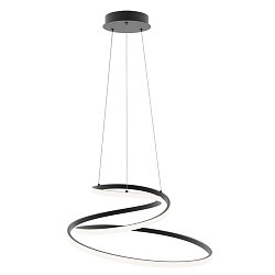 Obrázek pro produkt Závěsné LED svítidlo COASTER černá, 60 W, 8000 lm, CCT, 60 x 150 cm - FANEUROPE