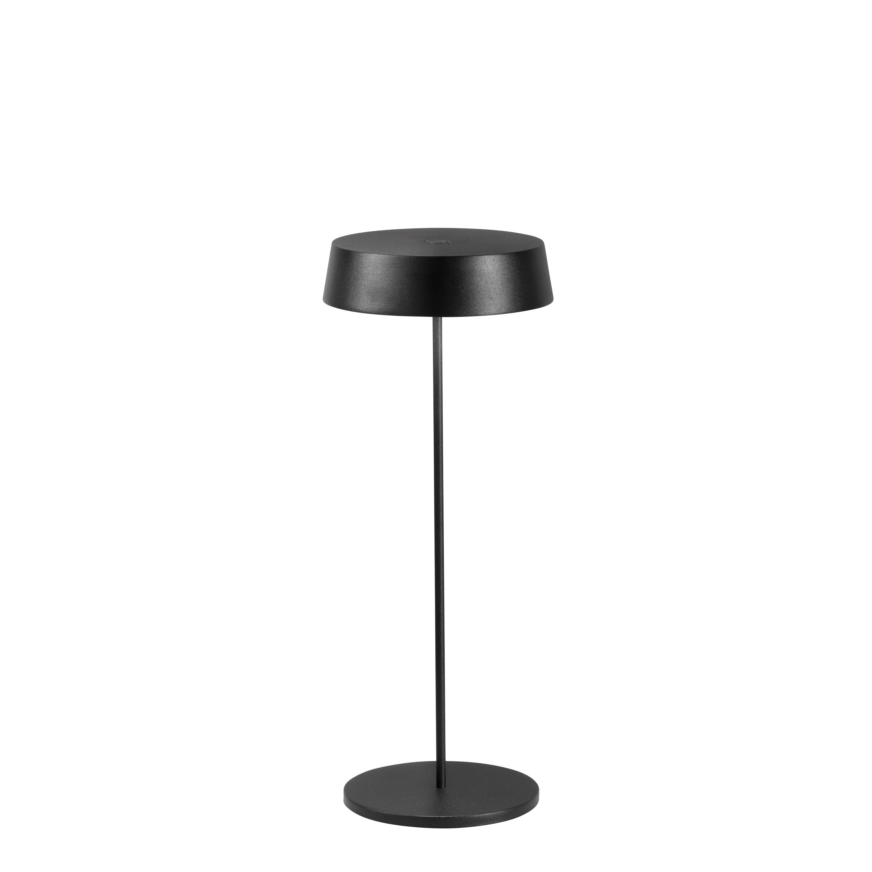 FAN LED-COCKTAIL-NER Nabíjecí venkovní stolní svítidlo COCKTAIL černá, kov, 20,2 W, 192 lm, 3000 K, stmívatelné, IP54, 29,5 x 12 x 12 cm - FANEUROPE