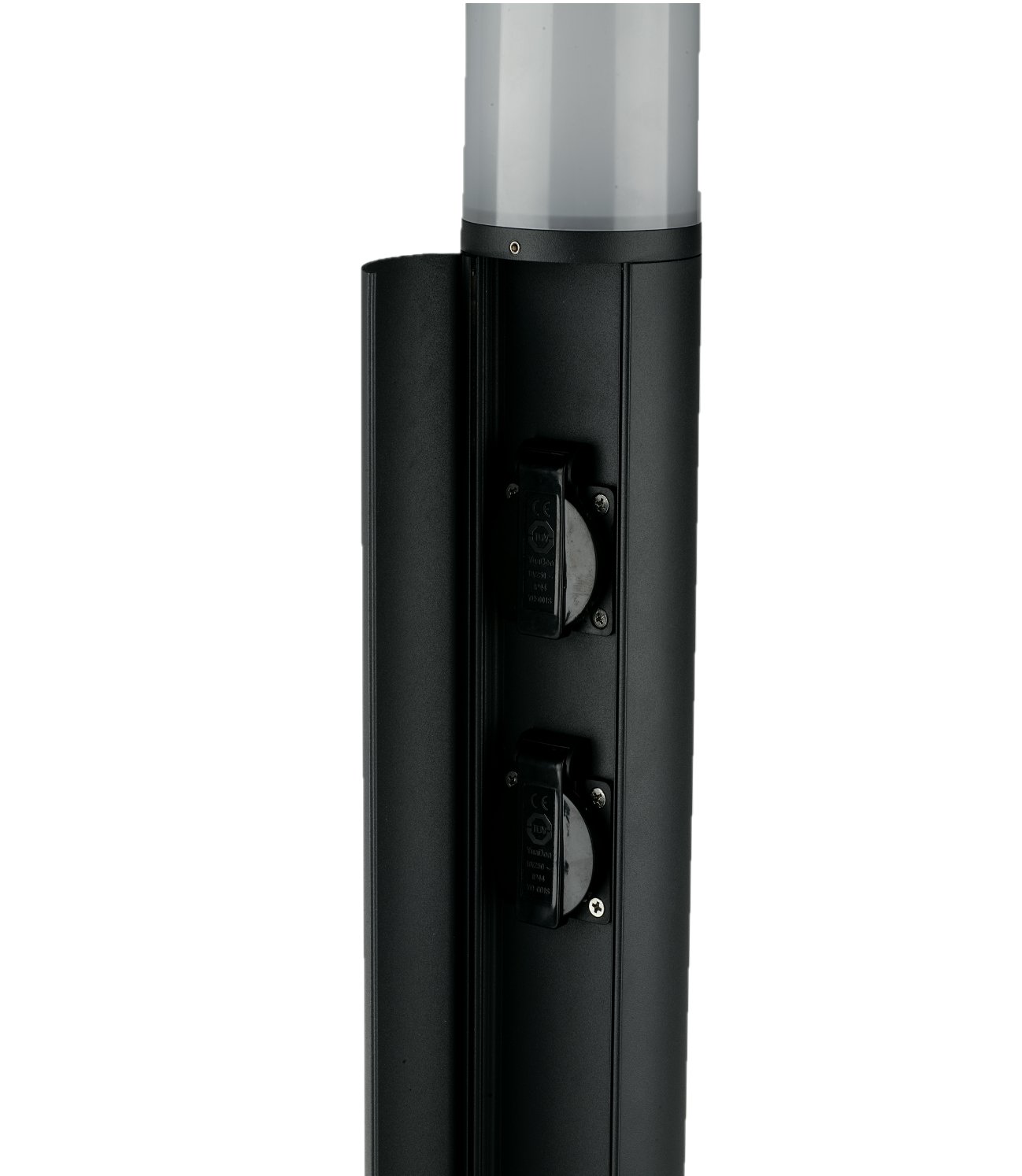 FAN LED-DISCOVERY-HUB Sloupkové svítidlo PALO DISCOVERY antracit, hliník, 13 W, 1440 lm, 4000 K, IP54, 2 x SCHUKO 2500 W, 65 x 13 x 13 cm - FANEUROPE