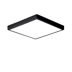 Obrázek pro produkt Koupelnové stropní svítidlo DOMO černá, hliník/akrylát, 24 W, 2700 lm, 4000 K, IP44, 24 x 24 x 2,4 cm - FANEUROPE