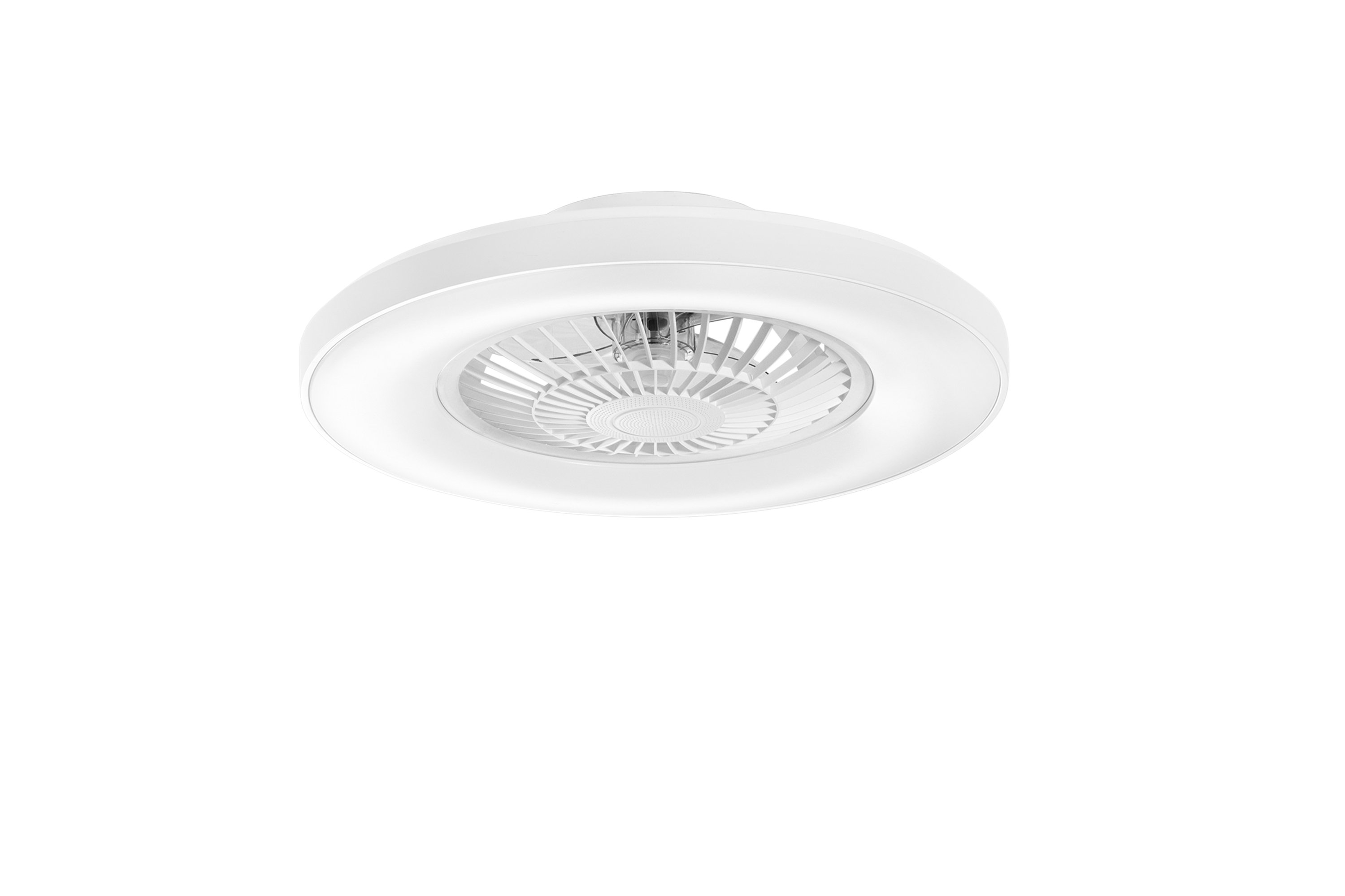 FAN LED-GARBIN-BCO Stropní svítidlo Garbin bílý LED ventilátor 40 W, 5500 lm, CCT stmívatelné, s RF dálkovým ovladačem a Bluetooth reproduktorem, 1 - FANEUROPE