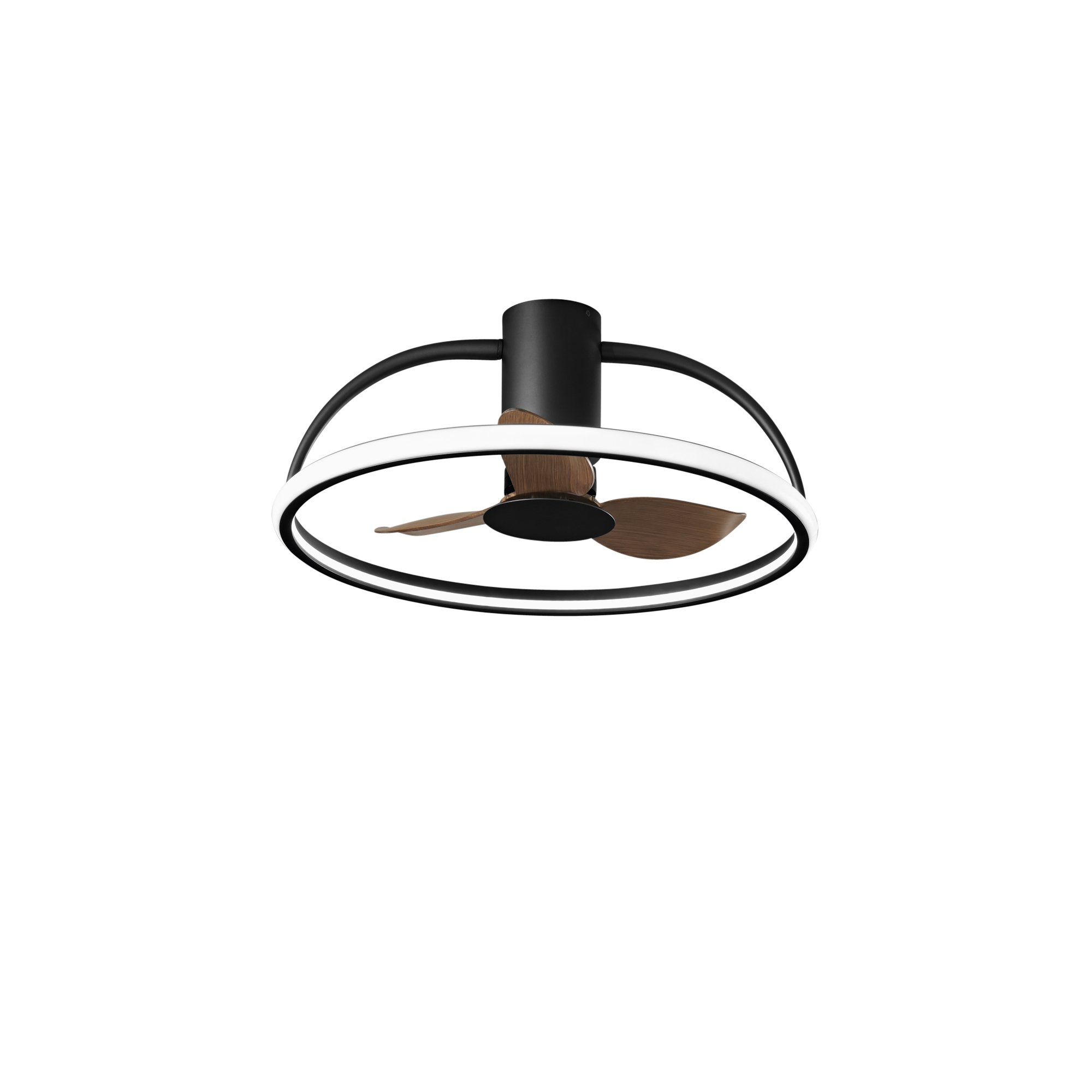 FAN LED-HADLEY-NER Stropní ventilátorové LED svítidlo VENTILATORE PALE dřevo, 55 W, CCT, 5250 lm, pr. 60 x 25 cm - FANEUROPE