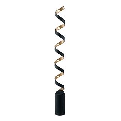 Obrázek pro produkt Stojací lampa PIANTANA LED HELIX černá/zlatá, 30 W, 1700 lm, 4000 K, 14,5 x 14,5 x 152 cm - FANEUROPE