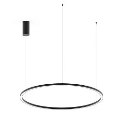 Obrázek pro produkt Závěsné LED svítidlo HOOP černá, 60 W, 9000 lm, CCT, 120 x 120 x 150 cm - FANEUROPE