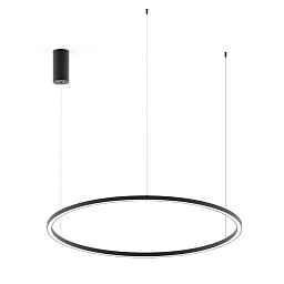Obrázek pro produkt Závěsné LED svítidlo HOOP černá, 60 W, 9000 lm, CCT, 120 x 120 x 150 cm - FANEUROPE