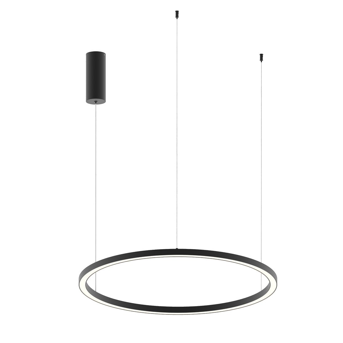 FAN LED-HOOP-S80-NER Závěsné LED svítidlo HOOP černá, 40 W, 6000 lm, CCT, 80 x 80 x 150 cm - FANEUROPE