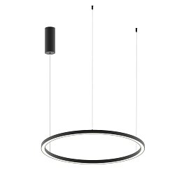 Obrázek pro produkt Závěsné LED svítidlo HOOP černá, 40 W, 6000 lm, CCT, 80 x 80 x 150 cm - FANEUROPE