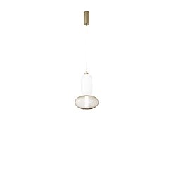 Obrázek pro produkt Závěsné LED svítidlo Inkas (zlaté, sklo) 16 W, 1860 lm, CCT 3000 / 3500 / 4000 K, 25 x 215 cm - FANEUROPE