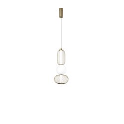 Obrázek pro produkt Závěsné LED svítidlo Inkas (zlaté, sklo) 21 W, 2460 lm, CCT 3000 / 3500 / 4000 K, 22 x 227 cm - FANEUROPE