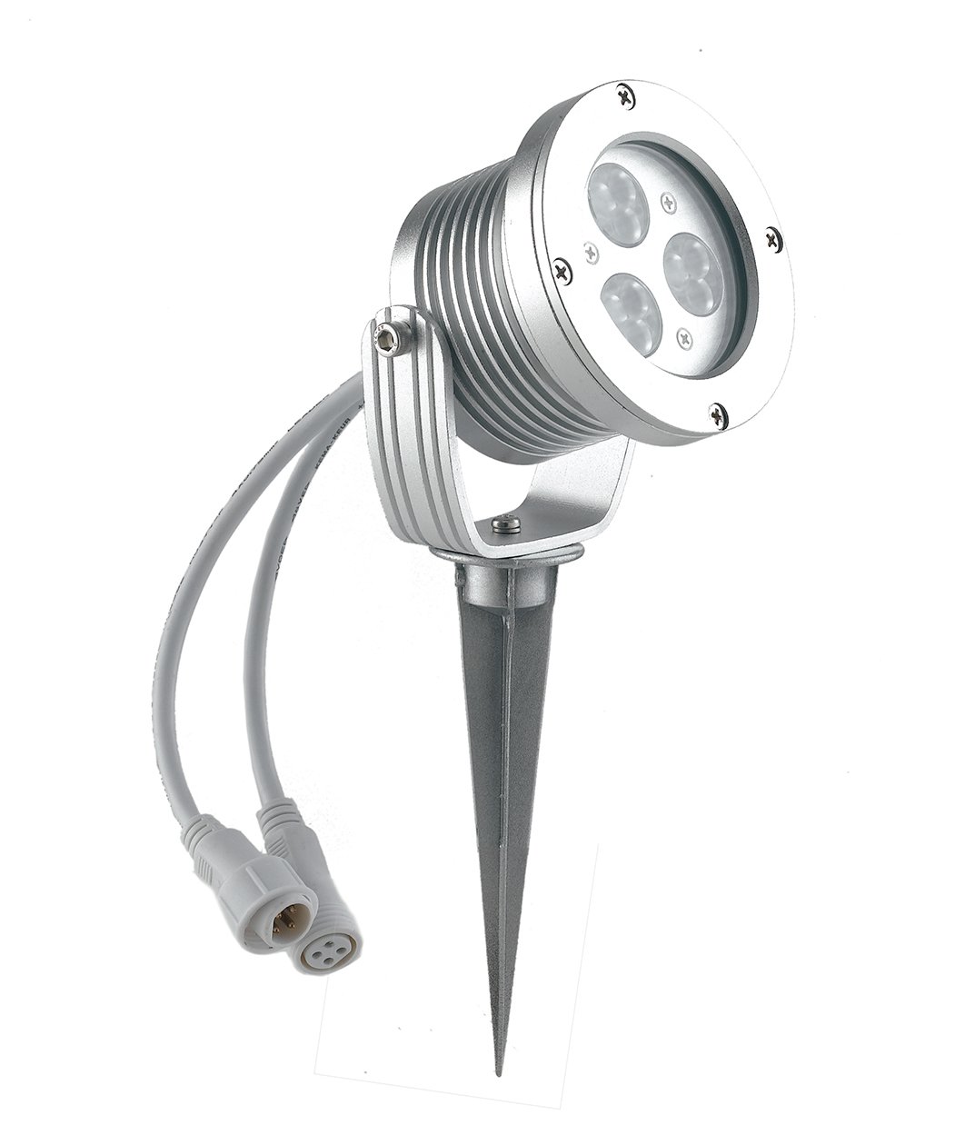 FAN LED-IRIDE-9P Venkovní reflektor IRIDE DC12/24V stříbrná, hliník, 9x1 W, RGB, stmívatelné, IP65, 13,8 x 9,9 x 9,9 cm - FANEUROPE