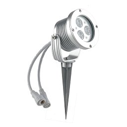Obrázek pro produkt Venkovní reflektor IRIDE DC12/24V stříbrná, hliník, 9x1 W, RGB, stmívatelné, IP65, 13,8 x 9,9 x 9,9 cm - FANEUROPE