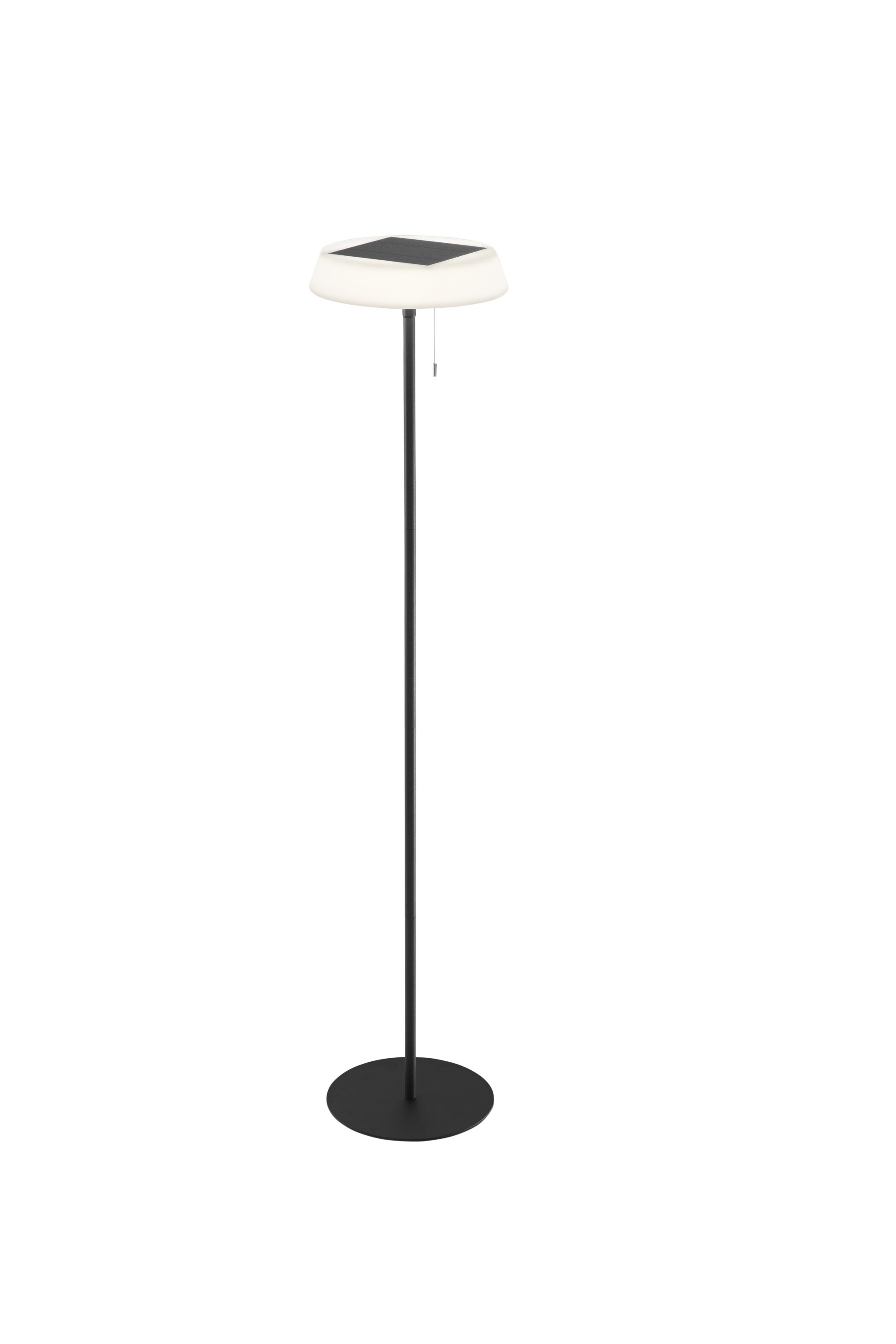 FAN LED-JIN-PT-NER Solární stojací lampa Jin (černá) dobíjecí LED 2,6 W, stmívatelná CCT, IP54, pr. 40 x 147 cm - FANEUROPE