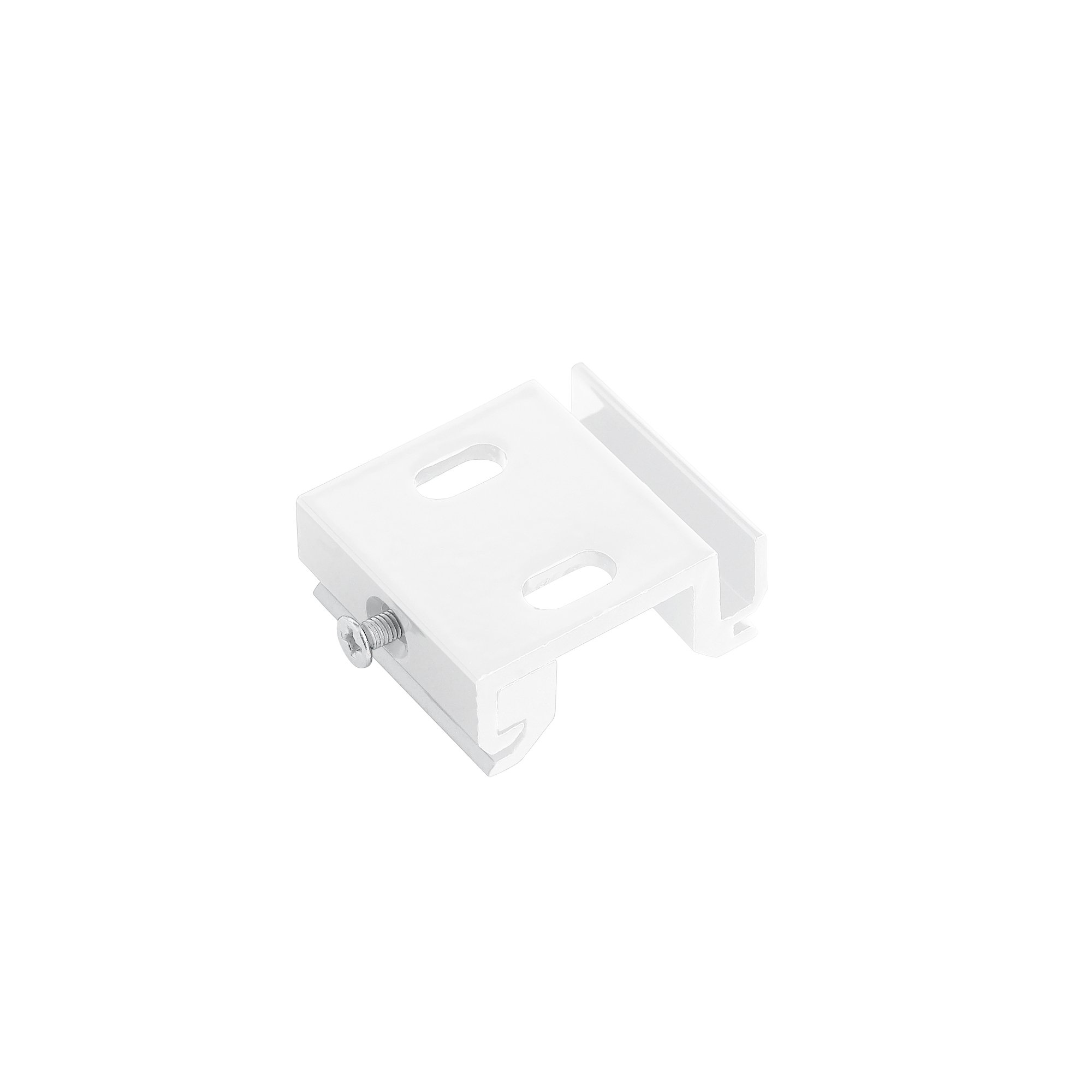 FAN LED-RAIL-PL-BCO Příslušenství sada 2 bílých držáků (basetta) pro lištový systém, rozměry 4 x 3,5 x 1,5 cm - FANEUROPE