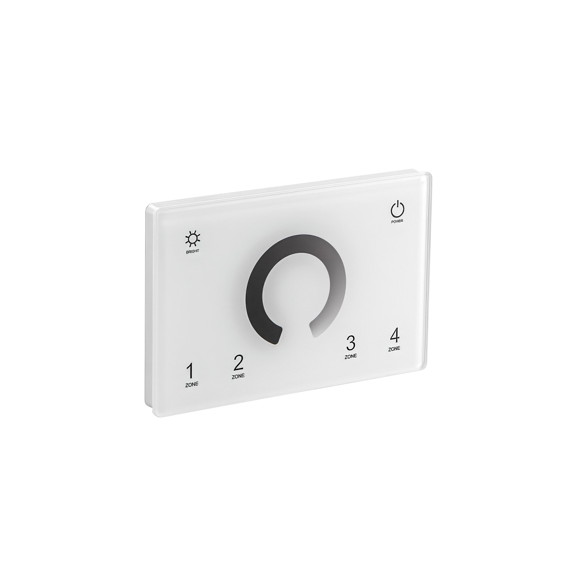 FAN RF-DMXPAD-1CH Nástěnný ovladač RF 2,4 GHz, 4 zóny 1 kanál, 230 V, připojitelný DMX512, 12 x 8 x 3,7 cm - FANEUROPE