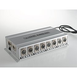 Obrázek pro produkt DMX splitter 6 W, XLR 3x4 a XLR 5x4 , 27,7 x 14,5 x 7 cm - FANEUROPE