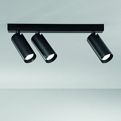Obrázek pro produkt LED spot Plauto (černý, ocel + hliník) 3 x GU10 - FANEUROPE