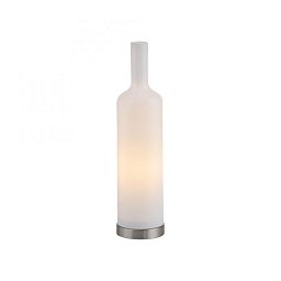 Obrázek pro produkt Stolní lampa BOTTLE, bílá, opálové sklo, tvar láhve, šňůrový vypínač - JUST LIGHT