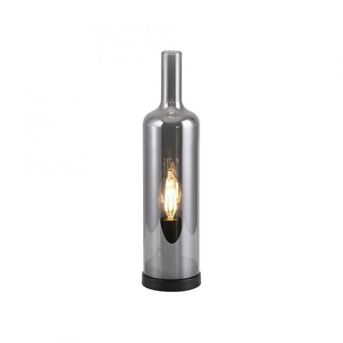 LD 14006-25 Stolní lampa BOTTLE, kouřová barva, tvar láhve, kouřové sklo, šňůrový vypínač - JUST LIGHT