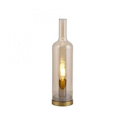 Obrázek pro produkt Stolní lampa BOTTLE, jantarové sklo, šňůrový vypínač, vyměnitelná žárovka - JUST LIGHT
