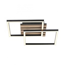 Obrázek pro produkt Stropní svítidlo AKUSTIKA, dřevo, přírodní, černá, moderní otočné, 3000K - JUST LIGHT