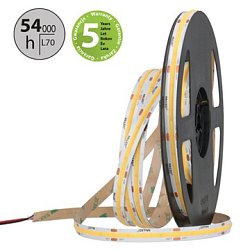 Obrázek pro produkt AKCE - LED pásek COB WW 480LED/m 16,3W 24V 1726lm IP20 10mm  spec.délka 3,25m vodič A 0,1m-X03 - MCLED