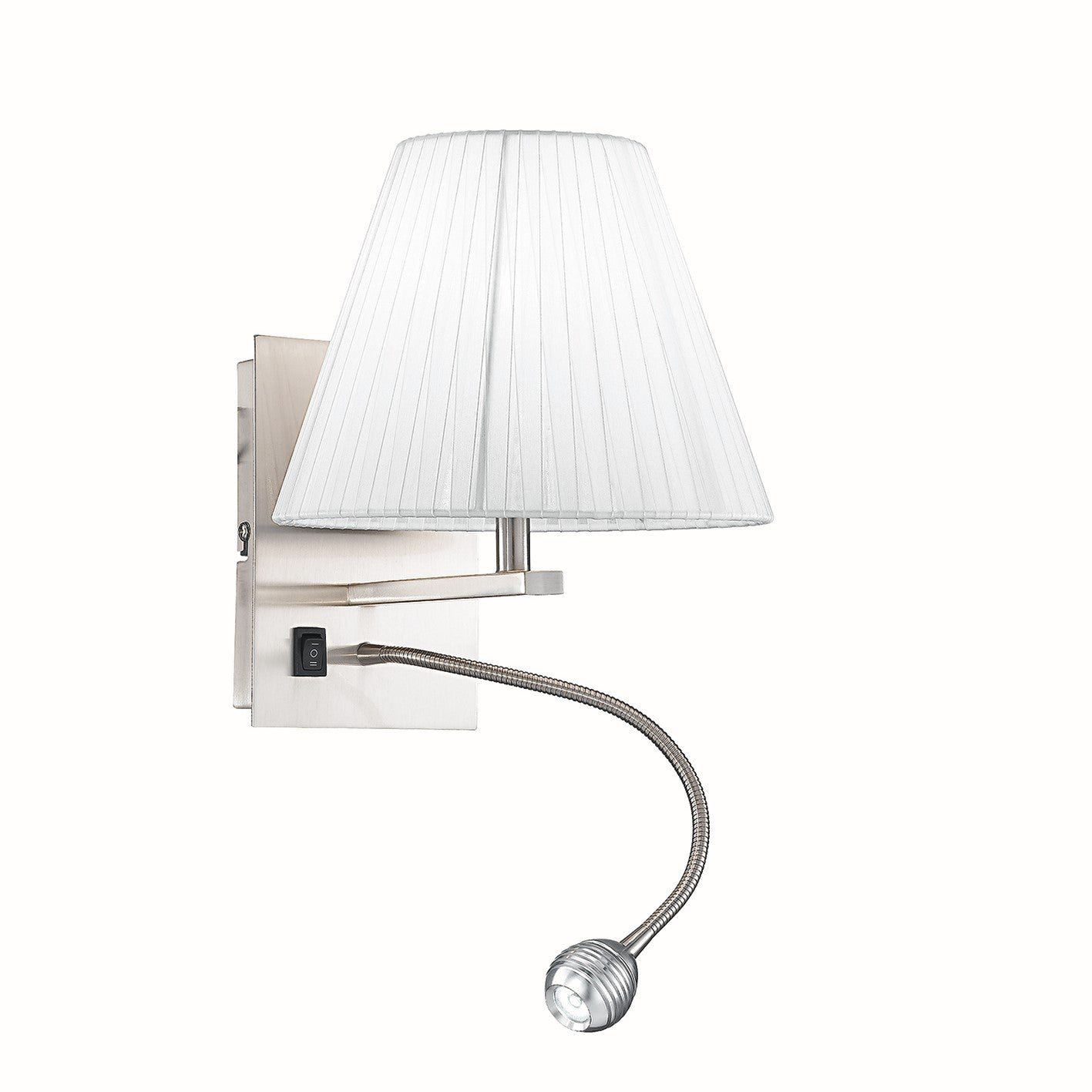 FAN I-090111-5A Nástěnné svítidlo Helly, kruhové, bílé, LED + 1 x E14, 3 W, 60 lm, 4500 K, 20 x 30 x 24 cm - FANEUROPE