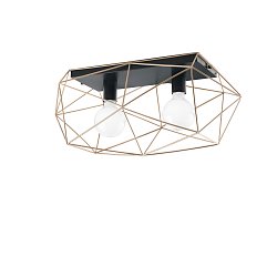 Obrázek pro produkt Stropní svítidlo Abraxas, černá/zlatá, 2 x E27, 60 x 26,5 cm - FANEUROPE
