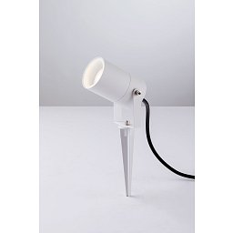 Obrázek pro produkt Venkovní reflektor Akron, bílý, na kolíku, 1 x GU10, IP54, 10 x 6 cm - FANEUROPE