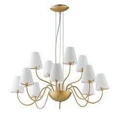 Obrázek pro produkt Závěsné svítidlo Canto, zlaté/bílé, 12xG9, 83 x 120 cm - FANEUROPE
