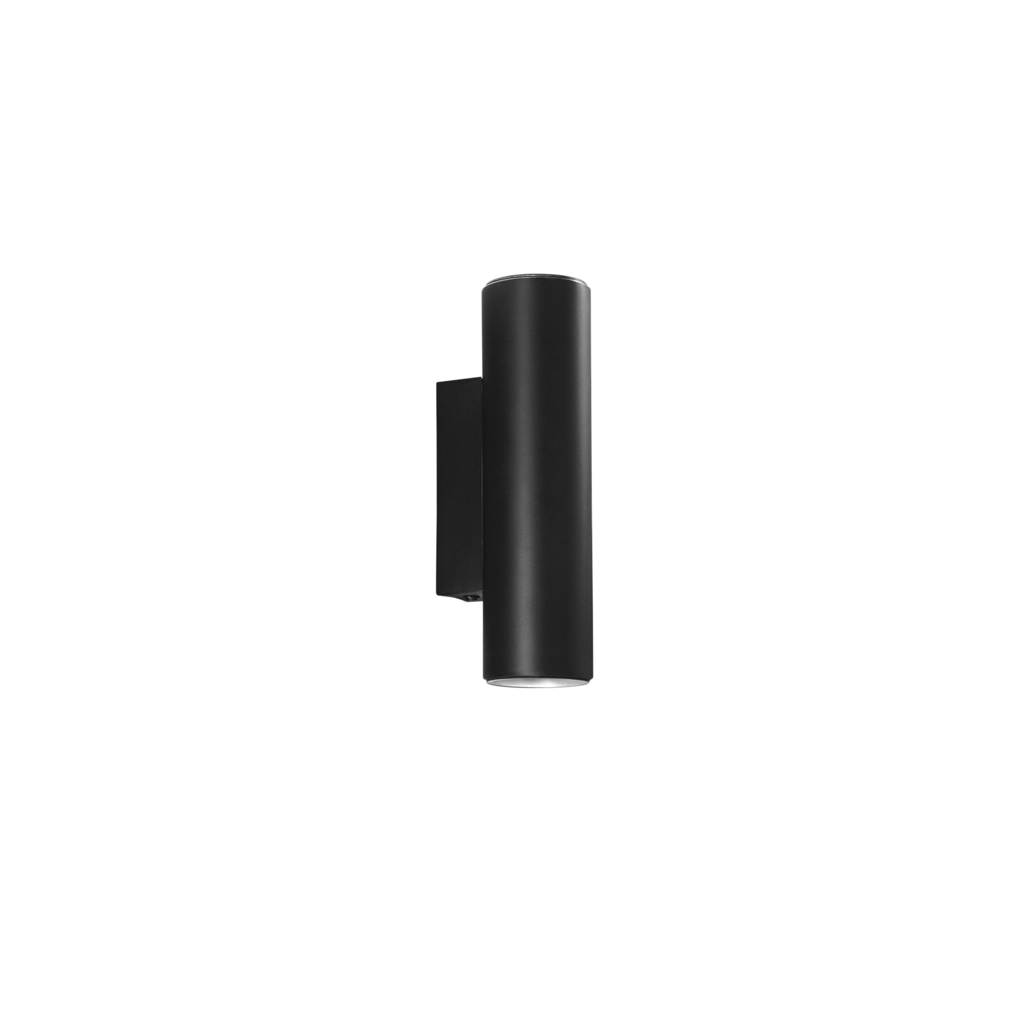 Levně FAN I-DUDUK-R50-NER Nástěnné svítidlo Duduk kruhové, černé, 2 x GU10 Mini, 7 x 5 x 18 cm - FANEUROPE