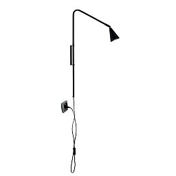 Obrázek pro produkt Nástěnné svítidlo Enea, nastavitelné, černé, 1 x GU10, 37,7 x 9 x 69,5 cm - FANEUROPE